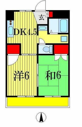 千葉県船橋市藤原１丁目 船橋法典駅 2K マンション 賃貸物件詳細
