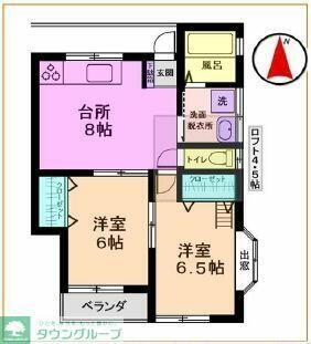 東京都小金井市中町２丁目 武蔵小金井駅 2DK アパート 賃貸物件詳細