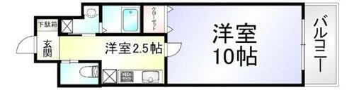 福岡県北九州市小倉北区室町２丁目 西小倉駅 1K マンション 賃貸物件詳細