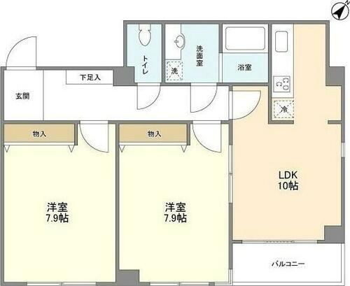 東京都世田谷区野沢２丁目 駒沢大学駅 2LDK マンション 賃貸物件詳細