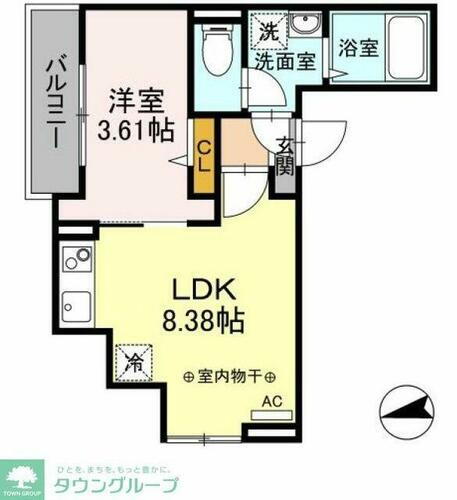 リベルテ 2階 1LDK 賃貸物件詳細