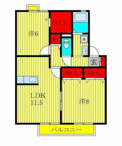 千葉県千葉市若葉区貝塚２丁目 都賀駅 2LDK アパート 賃貸物件詳細