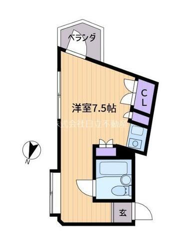 ガーデントキワⅡ 2階 ワンルーム 賃貸物件詳細