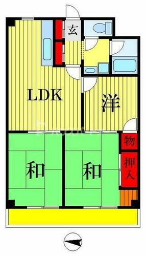 布施ビルＩ 4階 2LDK 賃貸物件詳細