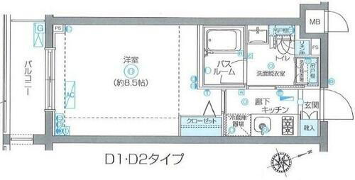 東京都杉並区松庵１丁目 三鷹台駅 1K マンション 賃貸物件詳細