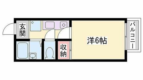 兵庫県姫路市白浜町宇佐崎中１丁目 八家駅 1K アパート 賃貸物件詳細