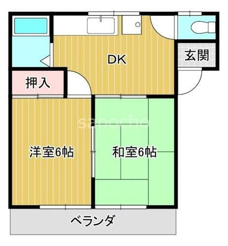 千葉県銚子市桜井町 下総豊里駅 2DK アパート 賃貸物件詳細