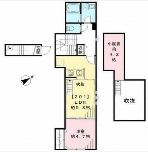 東京都武蔵野市中町３丁目 三鷹駅 1LDK アパート 賃貸物件詳細
