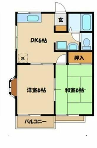 神奈川県川崎市麻生区下麻生２丁目 柿生駅 2DK アパート 賃貸物件詳細