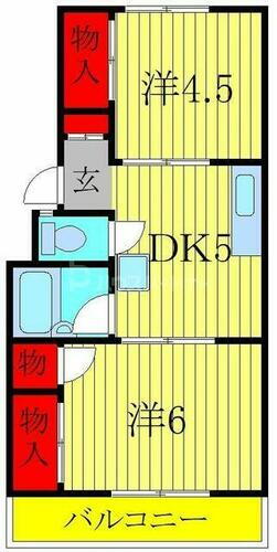 千葉県柏市北柏３丁目 北柏駅 2K マンション 賃貸物件詳細
