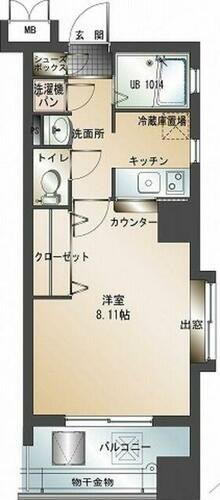 福岡県福岡市博多区大博町 呉服町駅 1K マンション 賃貸物件詳細