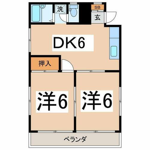 山梨県甲府市下石田２丁目 国母駅 2DK マンション 賃貸物件詳細