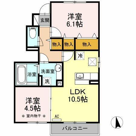 山梨県笛吹市御坂町井之上 石和温泉駅 2LDK アパート 賃貸物件詳細