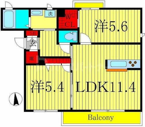 東京都足立区六木３丁目 綾瀬駅 2LDK マンション 賃貸物件詳細