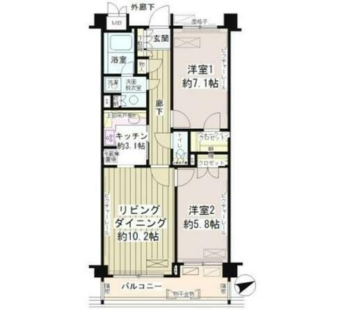 東京都品川区戸越５丁目 戸越駅 2LDK マンション 賃貸物件詳細