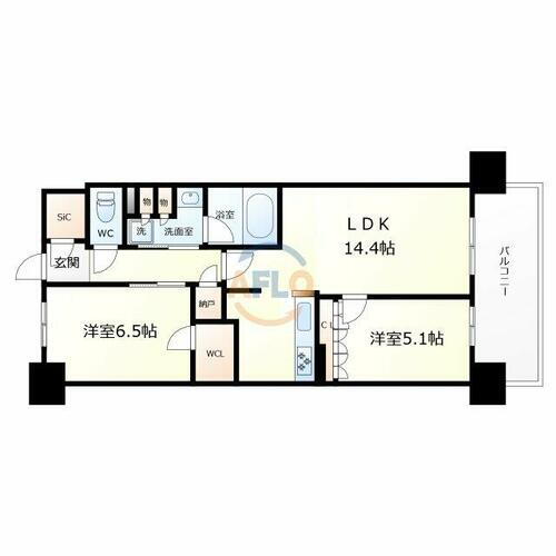 大阪府大阪市住之江区南港北１丁目 コスモスクエア駅 2LDK マンション 賃貸物件詳細