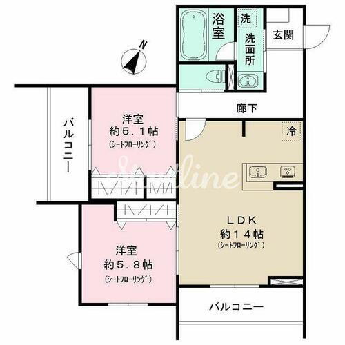 東京都新宿区河田町 若松河田駅 2LDK マンション 賃貸物件詳細