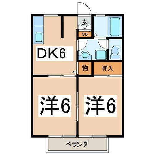 山梨県中巨摩郡昭和町西条 国母駅 2DK アパート 賃貸物件詳細