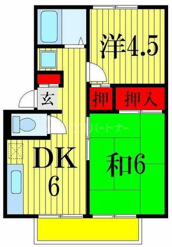 千葉県市川市菅野４丁目 本八幡駅 2DK アパート 賃貸物件詳細