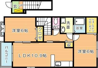 福岡県北九州市八幡西区野面１丁目 新木屋瀬駅 2LDK アパート 賃貸物件詳細