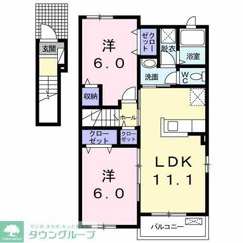 埼玉県三郷市東町 金町駅 2LDK アパート 賃貸物件詳細