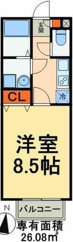 千葉県松戸市二十世紀が丘梨元町 松戸駅 1K アパート 賃貸物件詳細