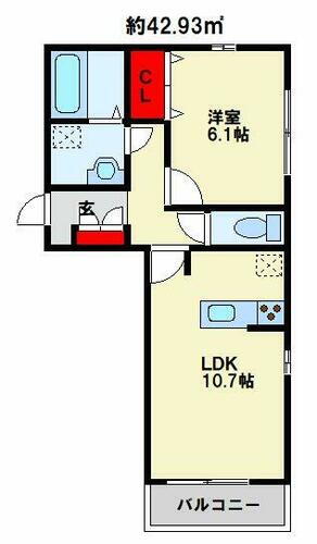 福岡県北九州市小倉北区今町２丁目 城野駅 1LDK アパート 賃貸物件詳細
