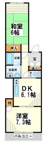 東京都府中市白糸台５丁目 武蔵野台駅 2DK マンション 賃貸物件詳細