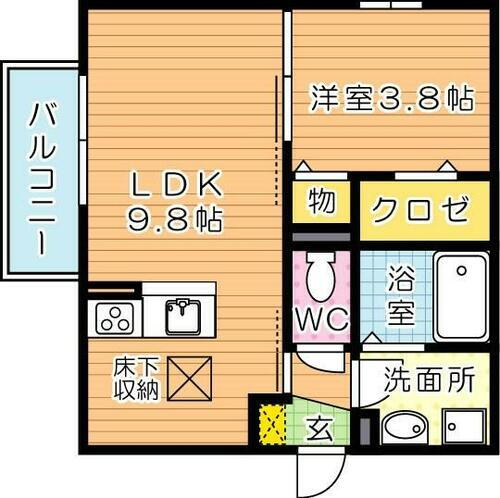 福岡県北九州市八幡西区市瀬１丁目 黒崎駅 1LDK アパート 賃貸物件詳細