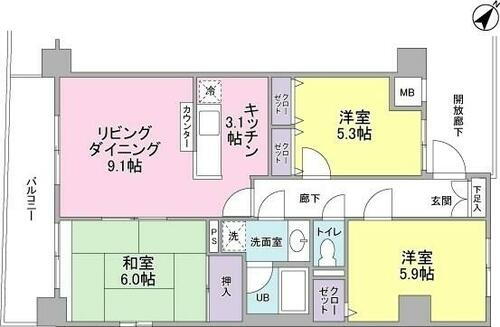 東京都品川区東大井５丁目 大井町駅 3LDK マンション 賃貸物件詳細