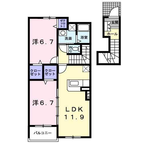 山梨県笛吹市石和町井戸 南甲府駅 2LDK アパート 賃貸物件詳細