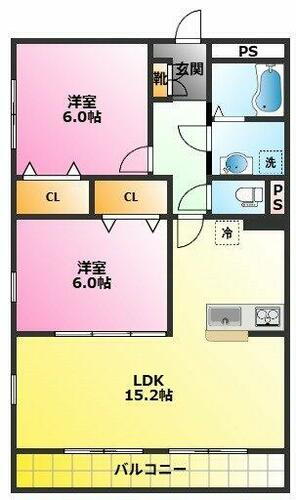 神奈川県川崎市中原区下小田中６丁目 元住吉駅 2LDK マンション 賃貸物件詳細