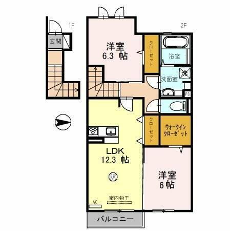 兵庫県姫路市勝原区丁 網干駅 2LDK アパート 賃貸物件詳細