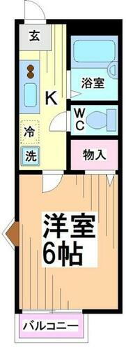 神奈川県川崎市多摩区登戸 向ヶ丘遊園駅 1K アパート 賃貸物件詳細