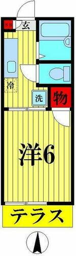 埼玉県草加市金明町 新田駅 1K アパート 賃貸物件詳細