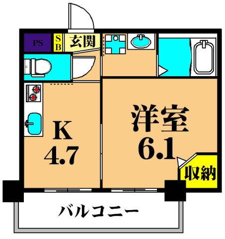 東京都大田区矢口１丁目 武蔵新田駅 1K マンション 賃貸物件詳細