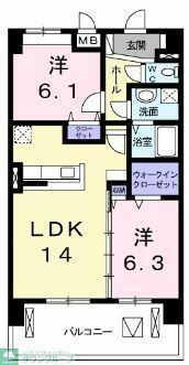 神奈川県大和市鶴間２丁目 鶴間駅 2LDK マンション 賃貸物件詳細