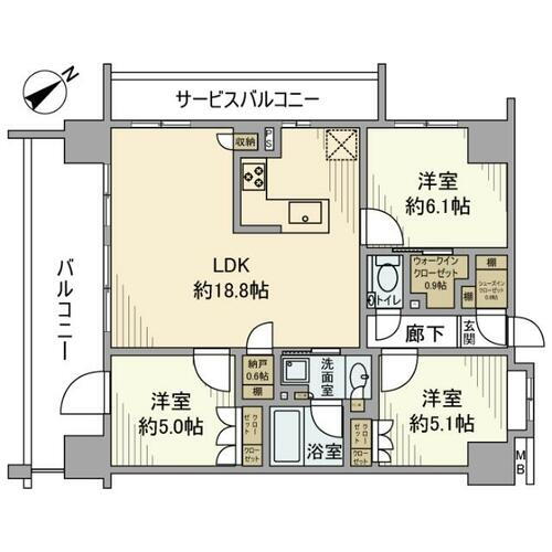 東京都足立区千住橋戸町 千住大橋駅 3LDK マンション 賃貸物件詳細