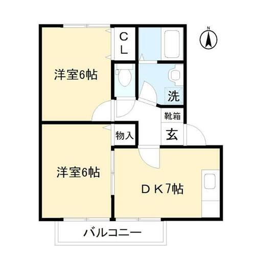群馬県太田市浜町 太田駅 2DK アパート 賃貸物件詳細