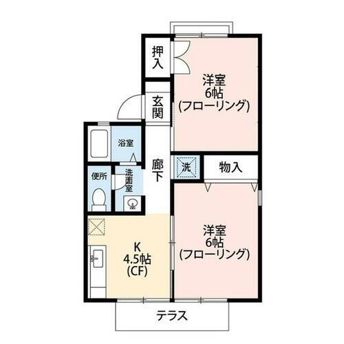 山梨県中巨摩郡昭和町西条 国母駅 2K アパート 賃貸物件詳細