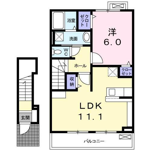 栃木県下野市駅東３丁目 小金井駅 1LDK アパート 賃貸物件詳細