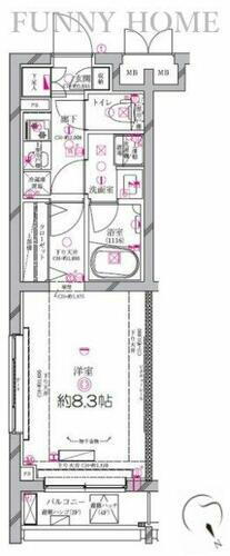 東京都世田谷区桜２丁目 上町駅 1K マンション 賃貸物件詳細