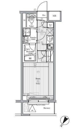 東京都品川区小山１丁目 不動前駅 1K マンション 賃貸物件詳細