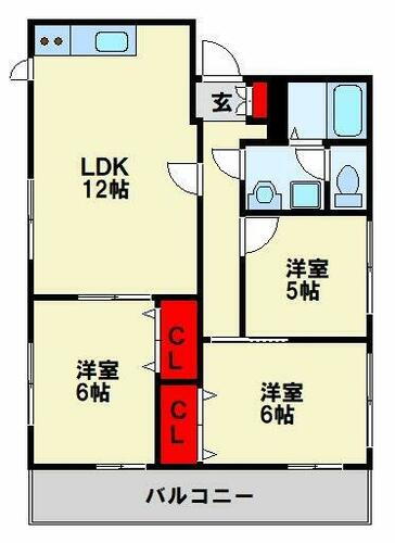 福岡県北九州市八幡西区三ツ頭２丁目 折尾駅 3LDK アパート 賃貸物件詳細