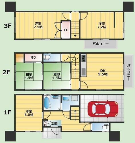 吹田市岸部南３丁目貸家 5DK 賃貸物件詳細