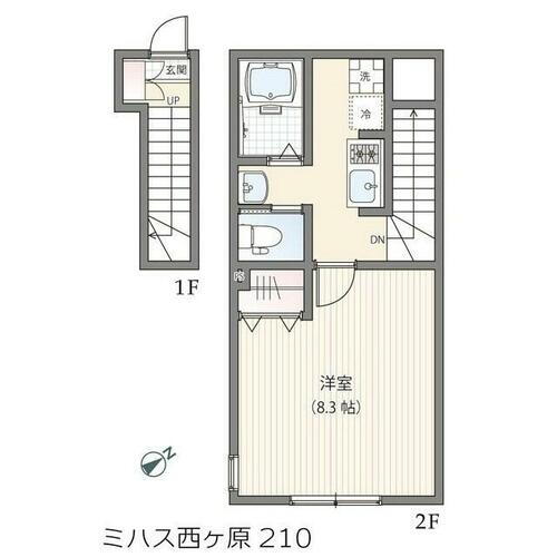 東京都北区西ケ原３丁目 駒込駅 1K アパート 賃貸物件詳細