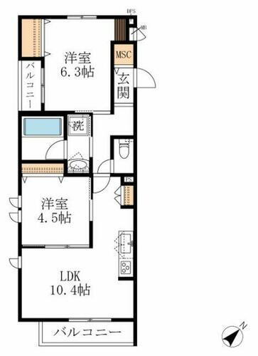 千葉県千葉市稲毛区黒砂台３丁目 稲毛駅 2LDK マンション 賃貸物件詳細