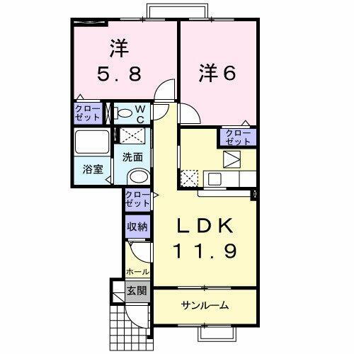 秋田県秋田市飯島字長山下 土崎駅 2LDK アパート 賃貸物件詳細