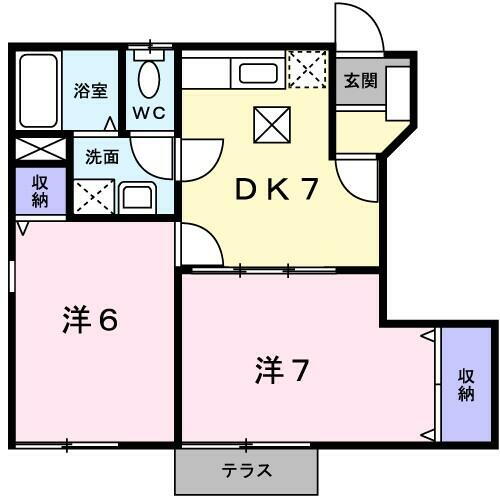 山梨県韮崎市富士見２丁目 韮崎駅 2DK アパート 賃貸物件詳細