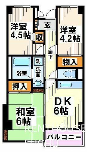 東京都府中市府中町２丁目 府中駅 3DK マンション 賃貸物件詳細